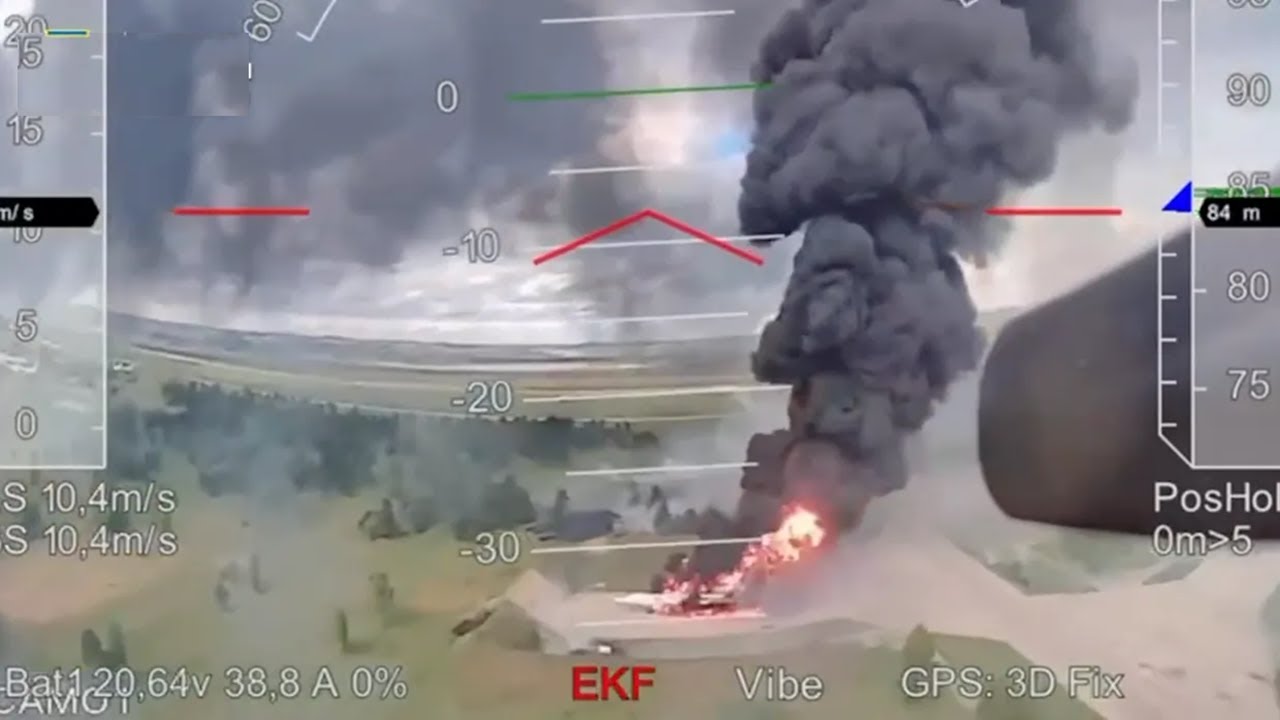 UKRAINIAN DRONE STRIKES RUSSIAN TU-22 BOMBER: SBU RELEASES NEW FOOTAGE OF OPERATION SPIDERWEB | 2025