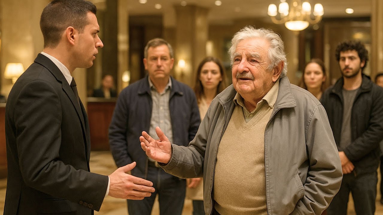 Empleado de hotel lo llama “anciano sin valor” — la respuesta de Mujica emociona a todos en el lobby