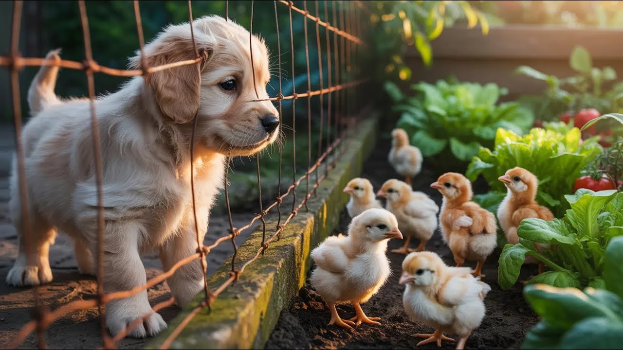 Caught a Dog Sneaking Around the Chickens — Then He Got Scared 🐶🐔