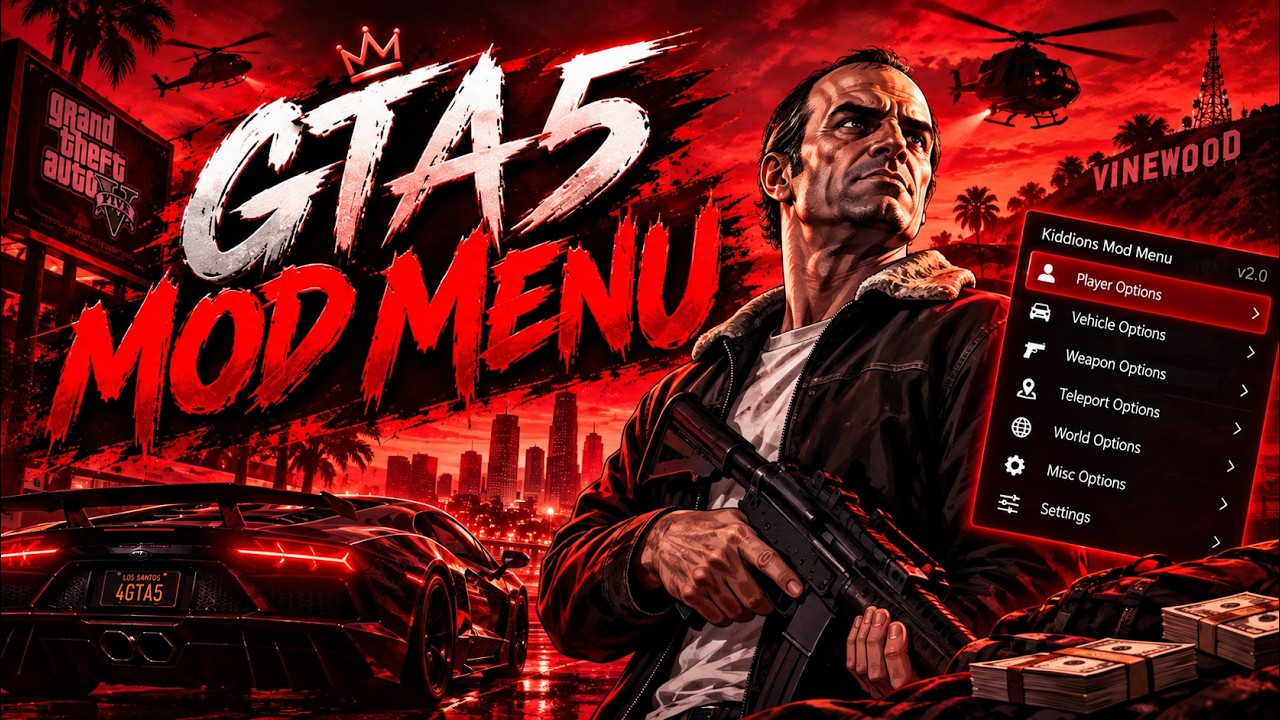 GTA 5 Mod Menu PC 2026 | BEST Kiddions Cheat 🔥 Money Hack & Online Mods [UNDETECTED]