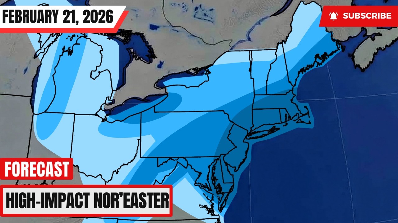 Nor'easter Expected to Bring Blizzard Conditions to the I-95 Corridor - February 26 Weather Forecast