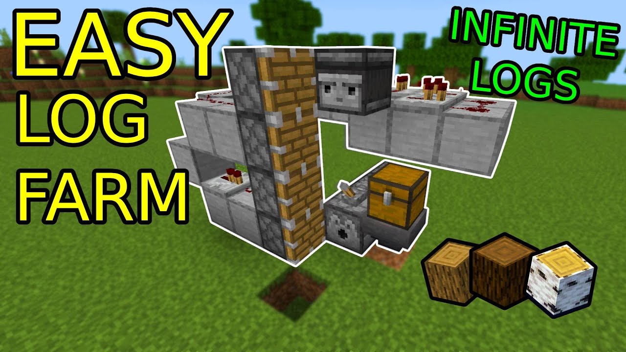 HOW TO MAKE A SIMPLE LOG FARM IN MINECRAFT 1.19 (Bedrock/java/mcpe/ps4/xbox)