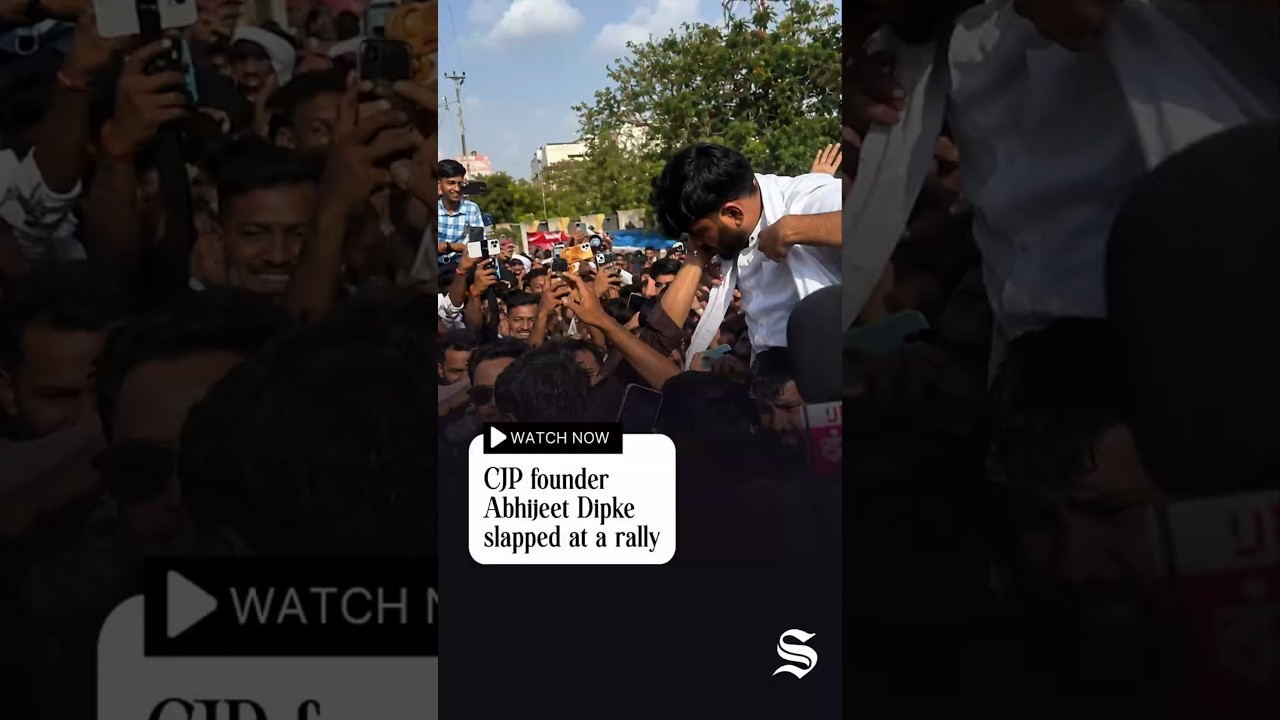 CJP Rally Turns Chaotic in Jaipur | Abhijeet Dipke Slapped and Manhandled at Shaheed Smarak