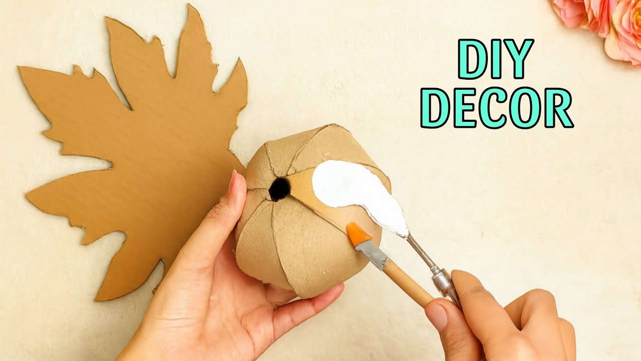 Unbelievable DIY Fall Decor with Toilet Paper Roll & Cardboard🍁