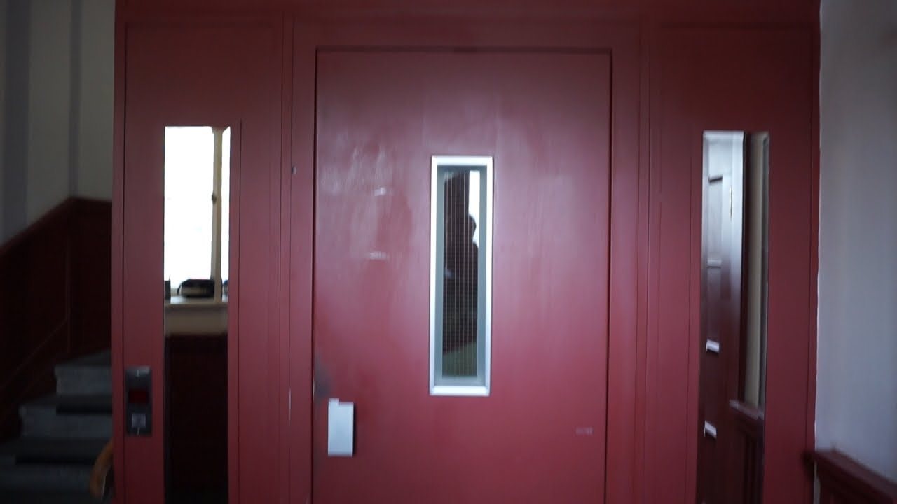 Antique unknown traction elevator with manual doors (modernized) @ Vaļņu iela 11, Riga, Latvia