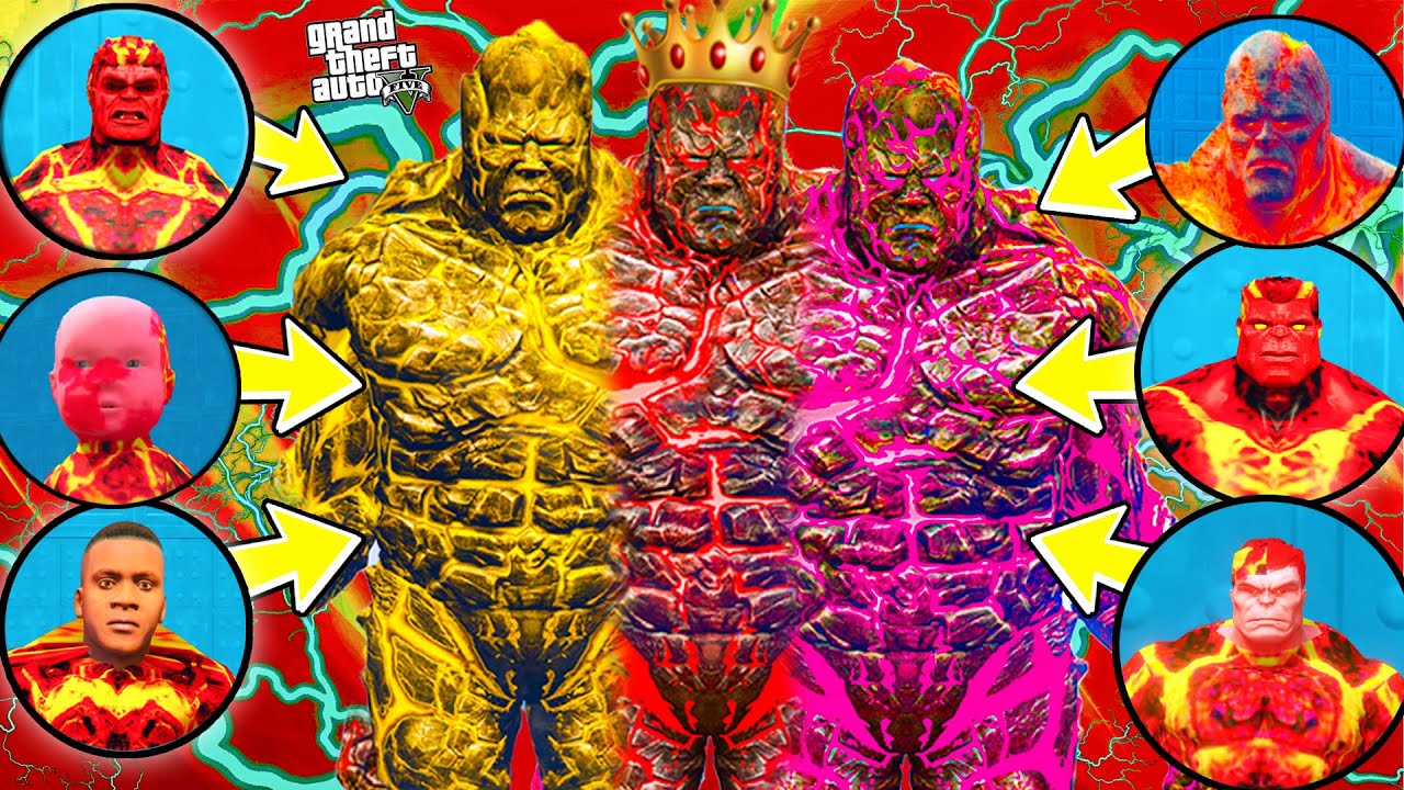 FRANKLIN STEALING ALL FATHER LAVA GOD POWERS TO BECOME ALL FATHER LAVA GOD IN GTA 5 | GTA 5 AVENGERS