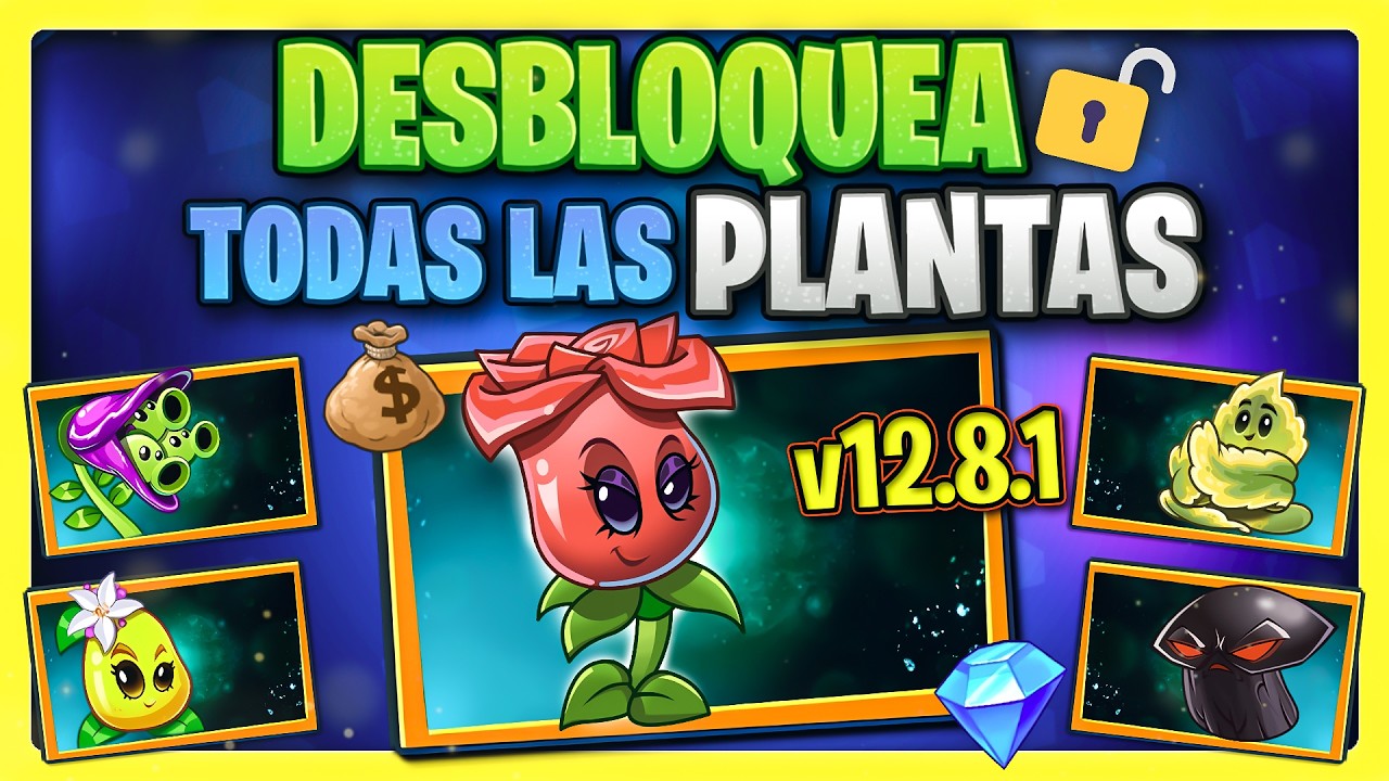 COMO DESBLOQUEAR TODAS las PLANTAS en Plants vs Zombies 2 12.8.1 | apk pvz2 12.8.1