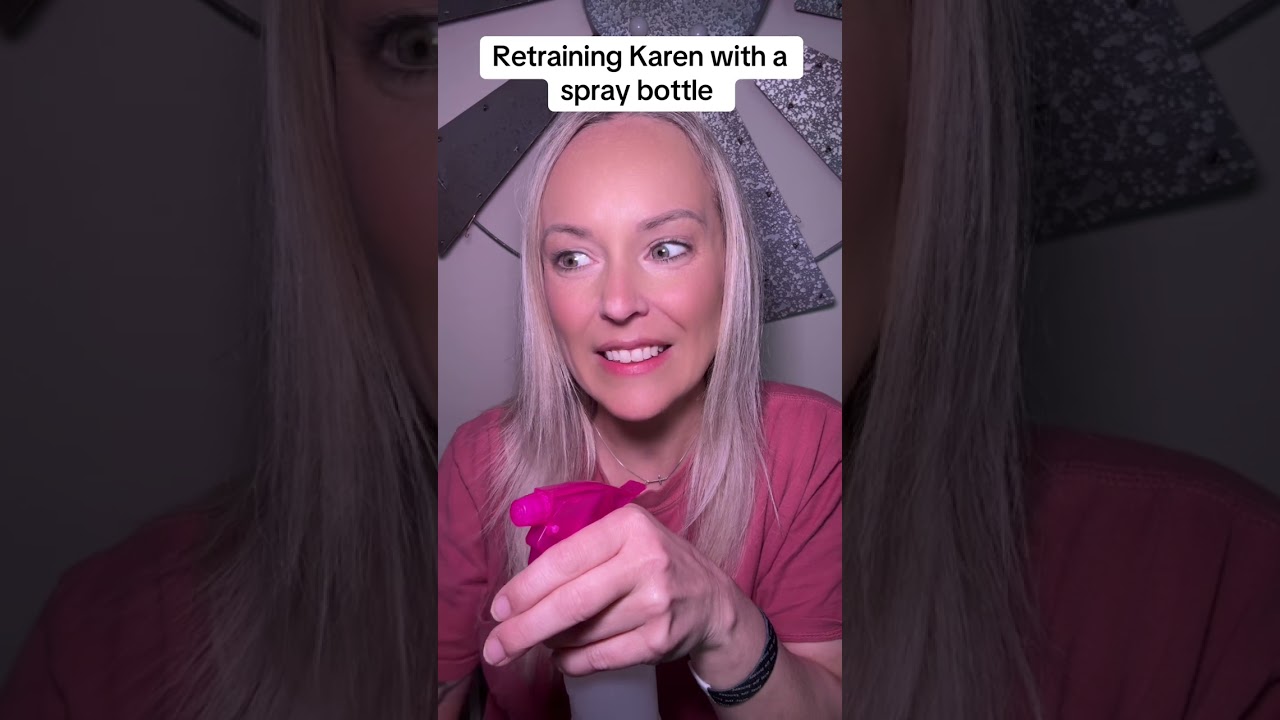 Retraining Karen with a spray bottle 😂 #karen #story #restaurant #storytime #server #serve