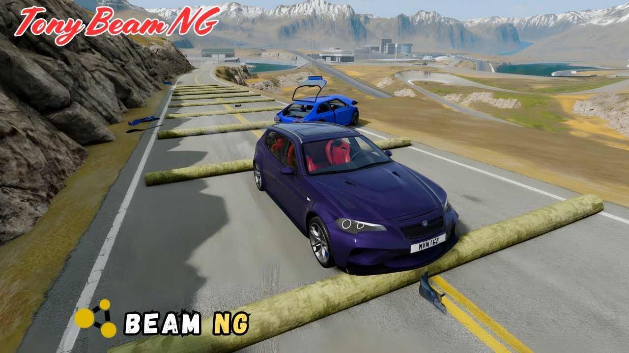 Cars vs Wooden Speed Bump