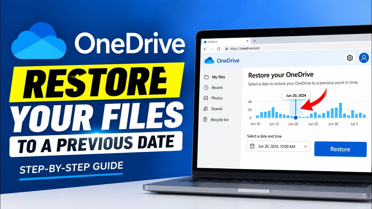 How to Restore OneDrive to Previous Date & Time | Recover Deleted Files & Ransomware affected files
