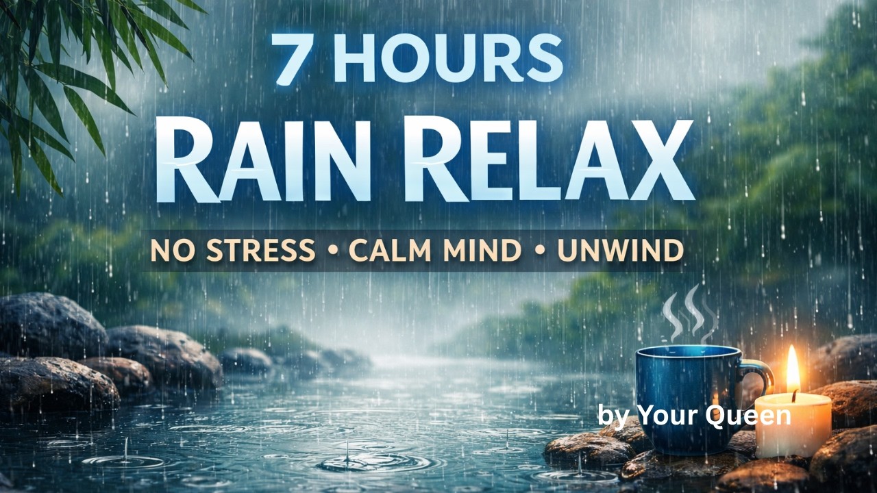 7 Hours Relaxing Rain Sounds 🌧️ No Stress, Calm Mind, Deep Sleep & Relaxation