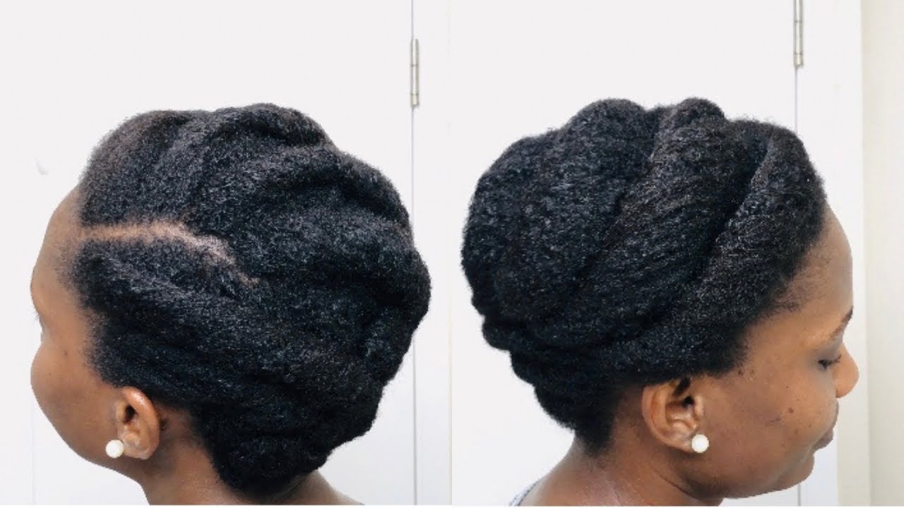 Roll, Tuck & Pin Protective hairstyle For Natural Hair || Low Manipulation Hairstyle