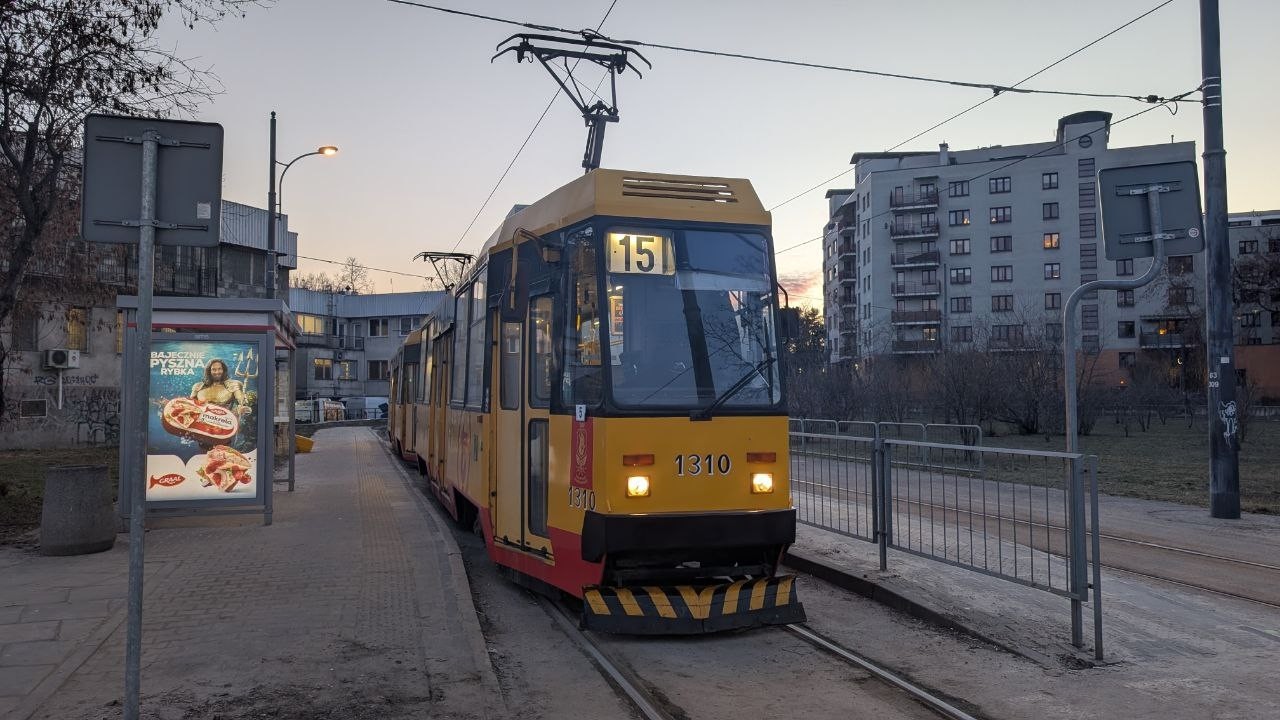 Konstal 105Na #1310+1309 [🚊15] Tramwaje Warszawskie