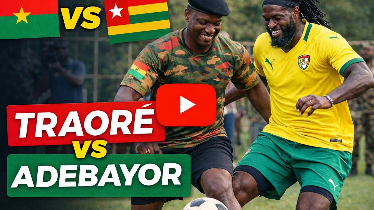 Quand le pouvoir rencontre le football : marche amicale avec Ibrahim Traoré et les légendes ⚽🤝