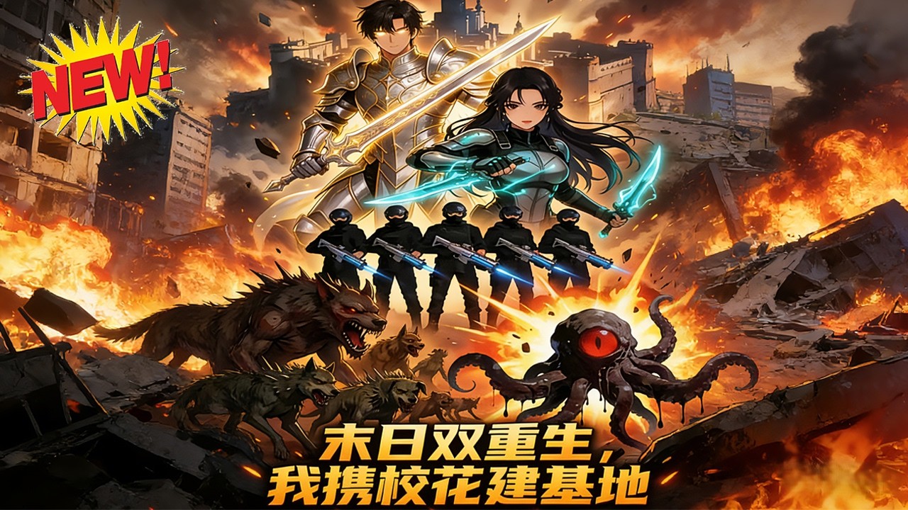 ⚡【新番速递】《末日双重生，我携校花建基地》被女友背叛喂巨兽，九阶超凡者重生归来，校花竟也带着记忆陪他重启末日！#玄幻 #战斗 #逆袭 #爱看动漫