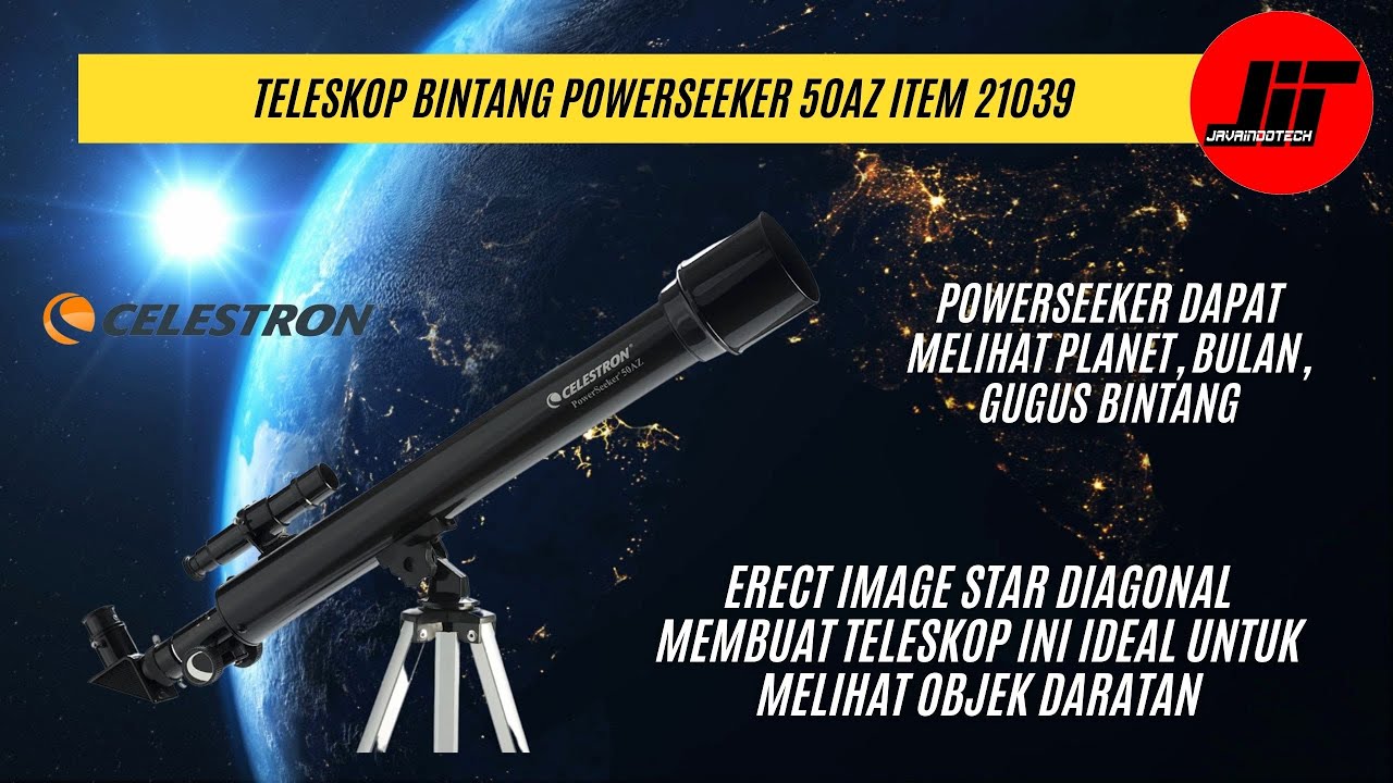 Teleskop Bintang dan daratan untuk pemula, best seller Celestron Powerseeker 50AZ