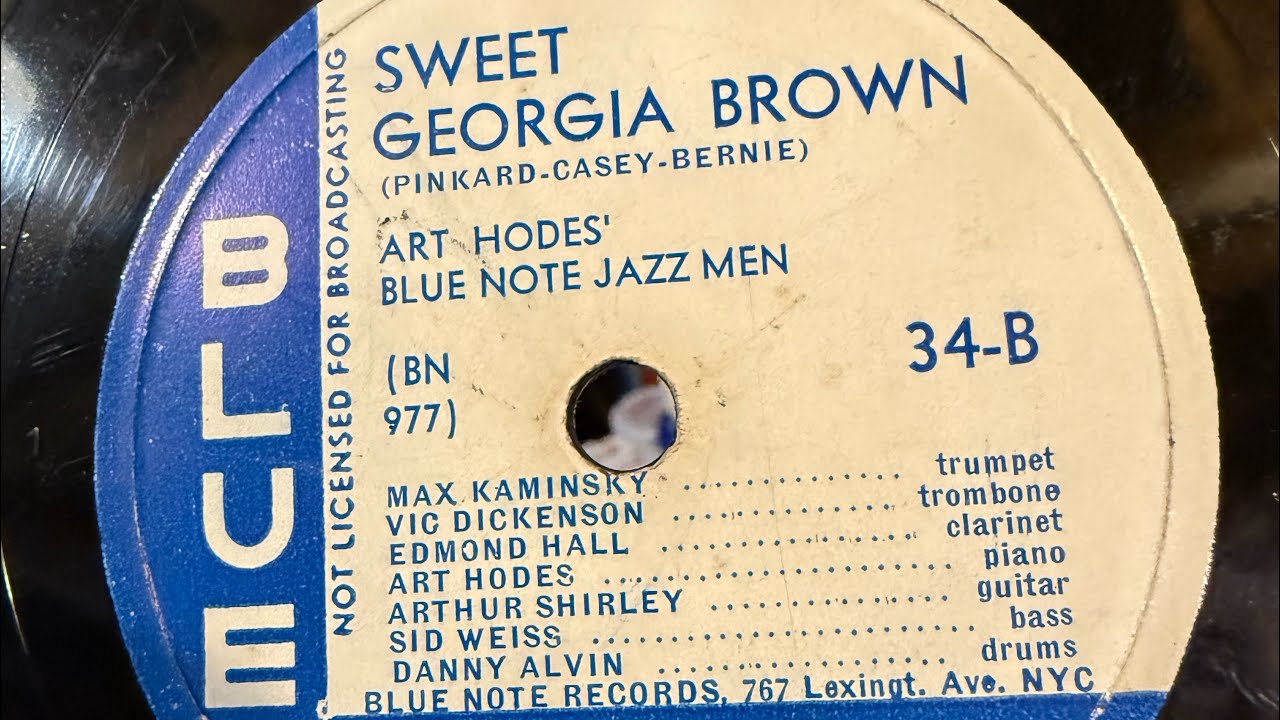 Sweet Georgia Brown Art Hodes Blue Note Jazz Men