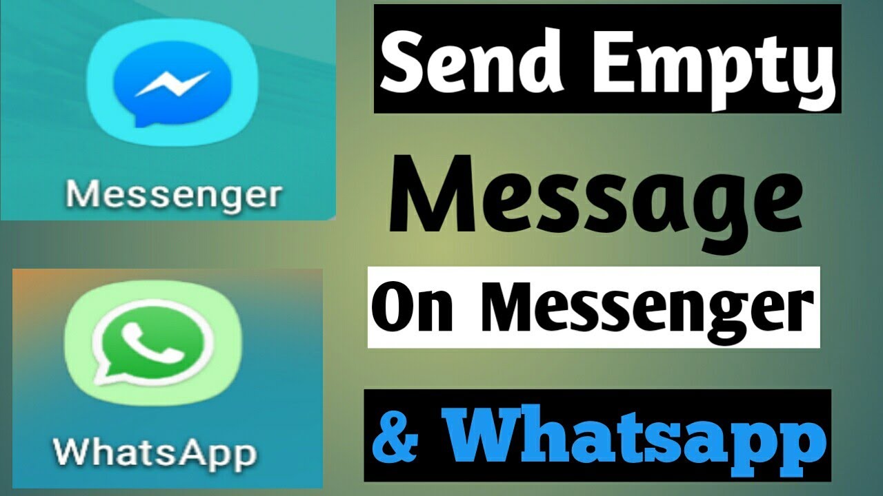 how to send empty/blank message on messager & whatsapp | bangla review |