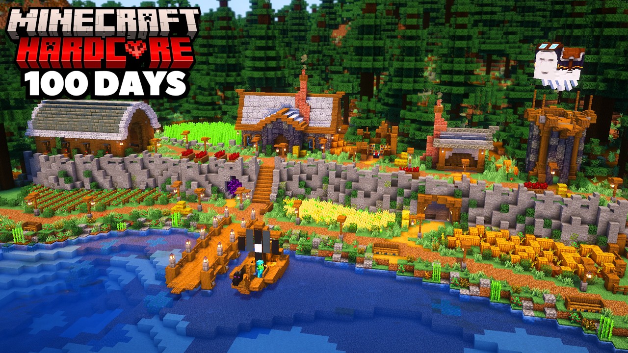 I Survived 100 days in a FOREST in Minecraft Hardcore