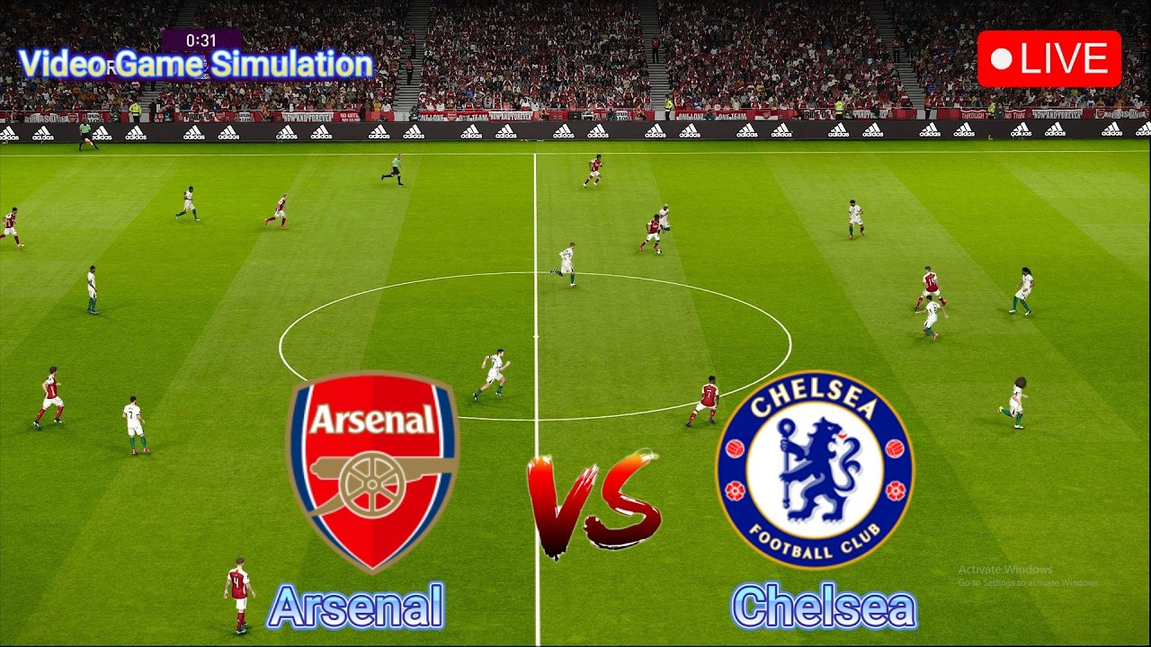 🔴LIVE : Arsenal vs Chelsea | Premier League - Round 28 | Video Game Simulation