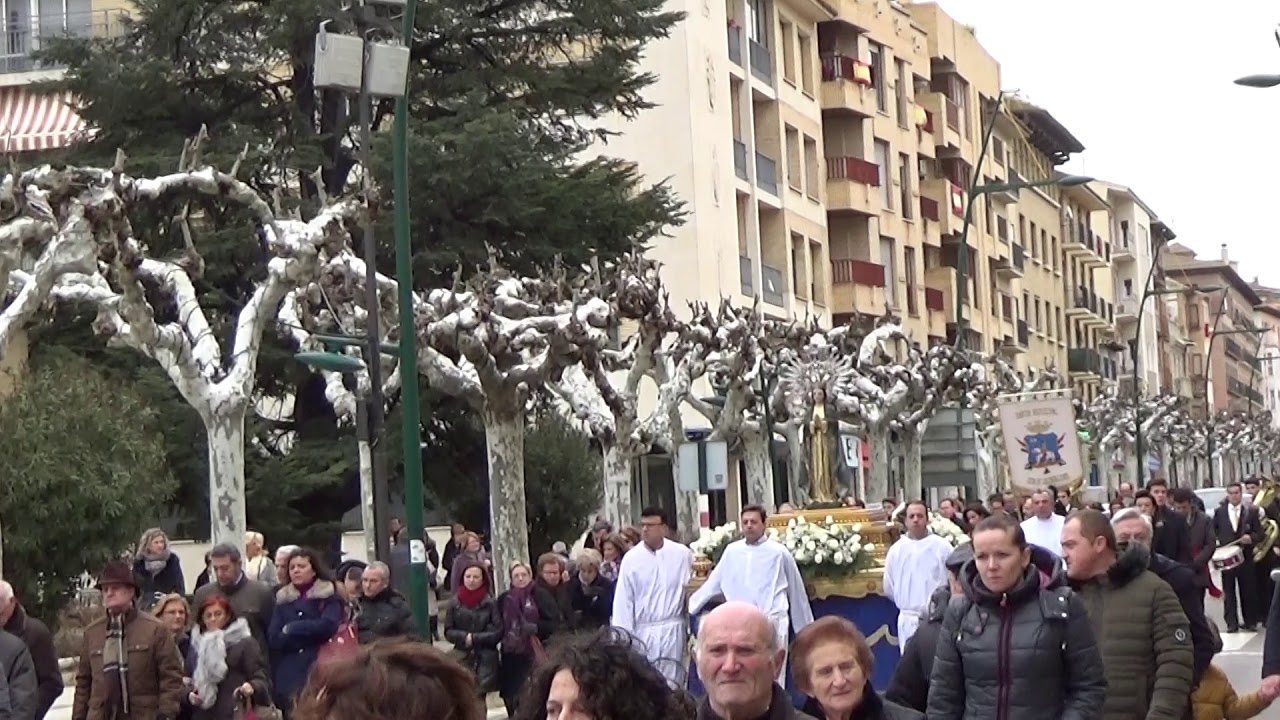 PROCESION DE EL VOTO DE LA PURISIMA ESTA MAÑANA EN EJEA DE LOS CABALLEROS
