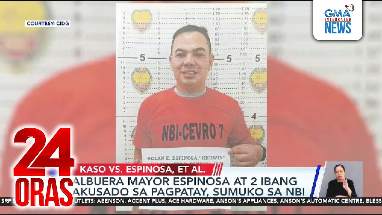 Albuera Mayor Espinosa at 2 ibang akusado sa pagpatay, sumuko sa NBI | 24 Oras