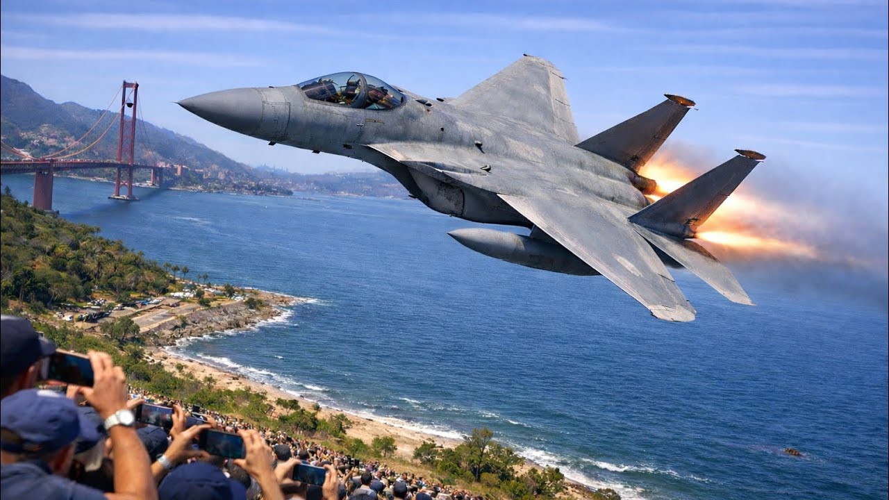 F15 Eagle insane flyby(sonic boom)