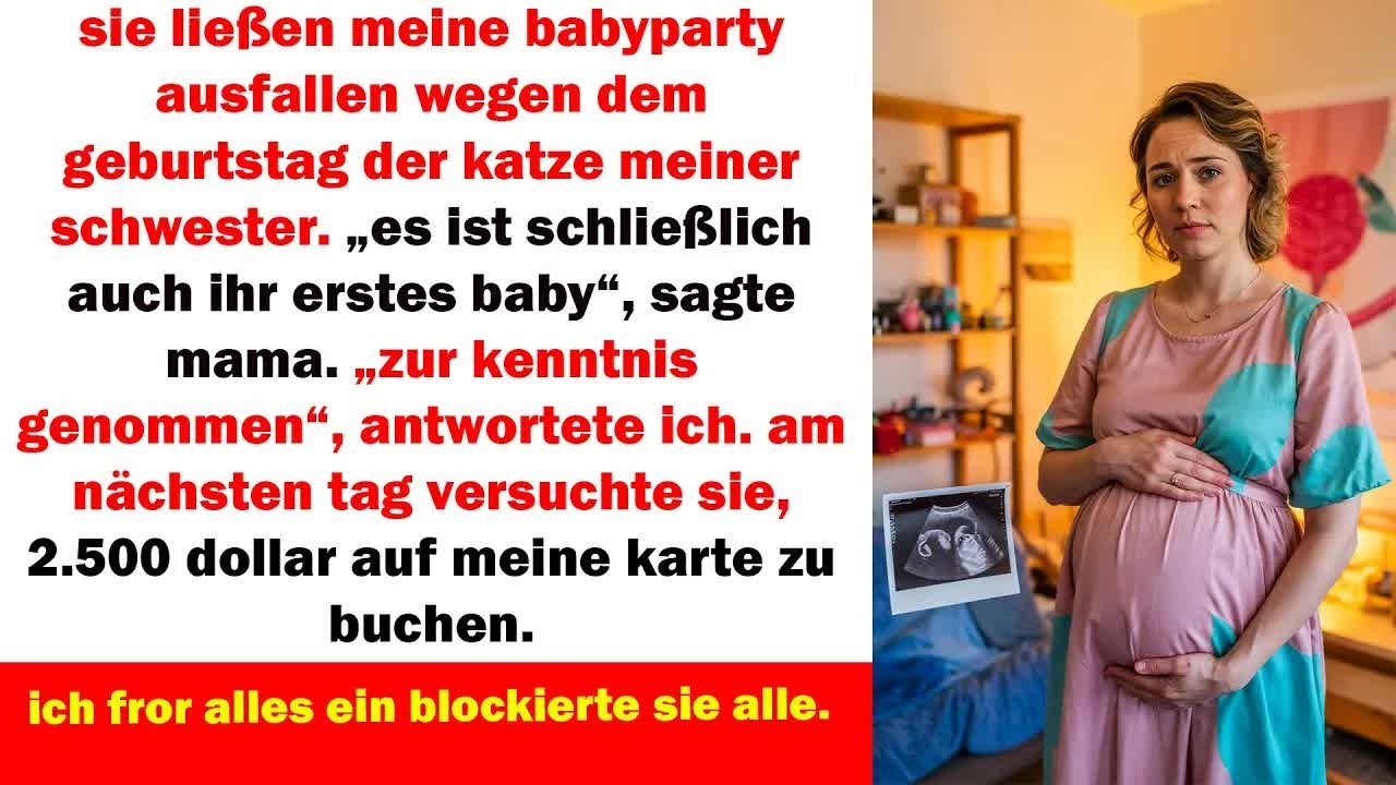 sie sagten meine babyparty ab wegen der katze meiner schwester – am nächsten tag sperrte ich alles
