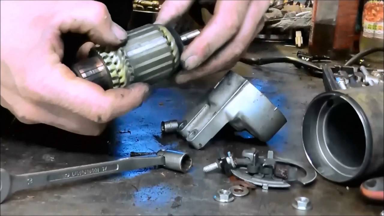 Honda TRX500FA Starter motor repair.