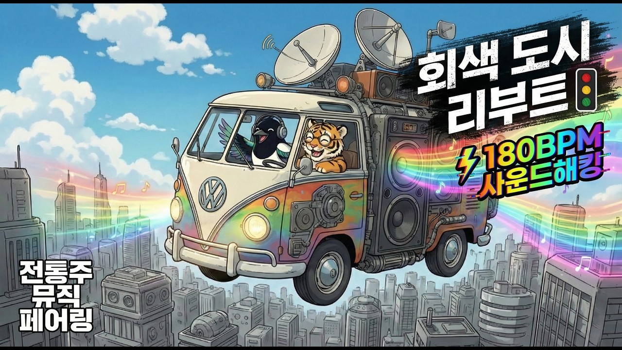 회색 도시 리부트 🚦 180BPM 사운드해킹 | 전통주 뮤직 페어링