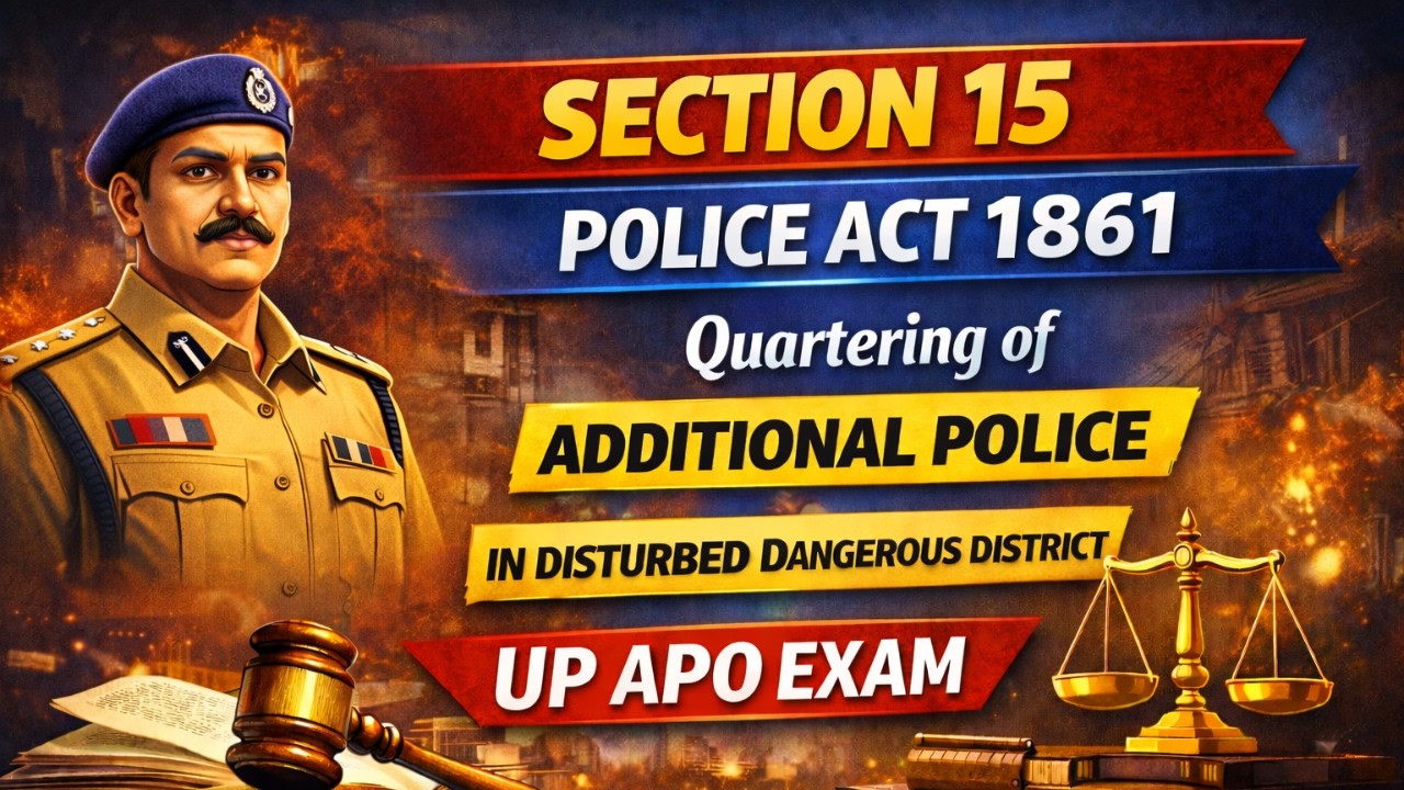 Section 15 Police Act 1861 | Quartering of Additional Police In Disturbed Or Dangerous District |