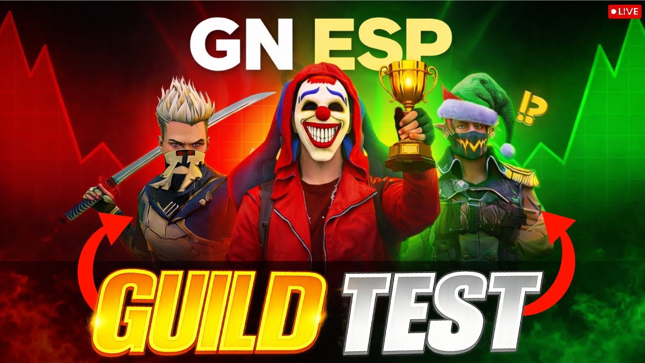 🔴 LIVE GUILD TEST ⚔️ | 1v1 & 4v4 | GN ESPORTS | FREE FIRE ❤️‍🔥#freefire #guildtest #test -GNFFLIVE