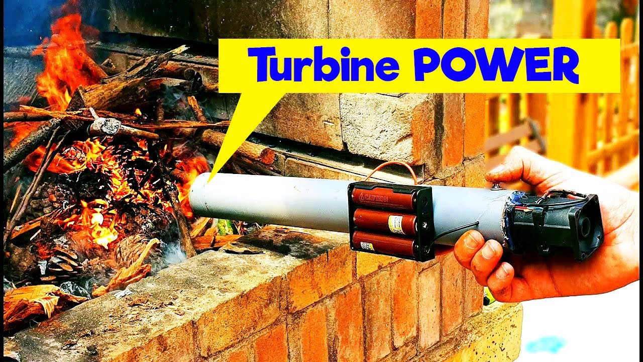BBQ air fan 🔥 Make you own turbine ultra powerful fire blower