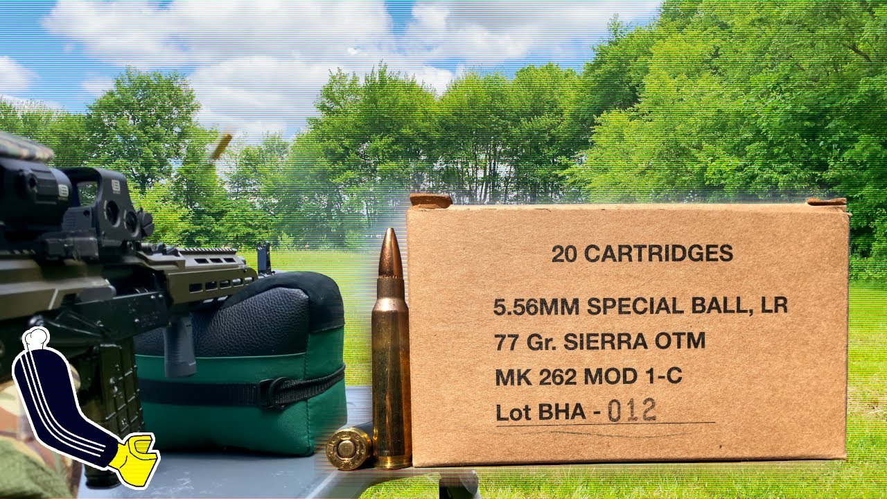 Black Hills Mk 262 Mod 1-C 5.56x45 77gr. Sierra OTM//Velocity Test