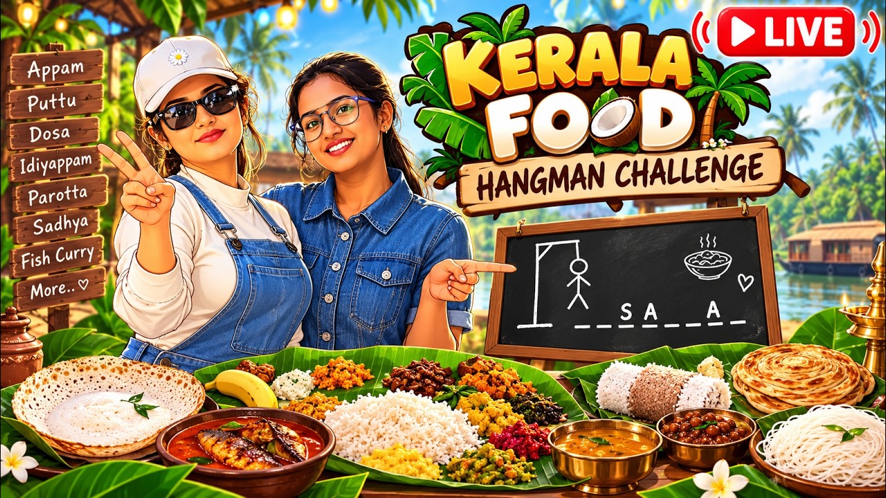 Guess the Kerala Food! 🌴🔥 | Hangman Challenge LIVE