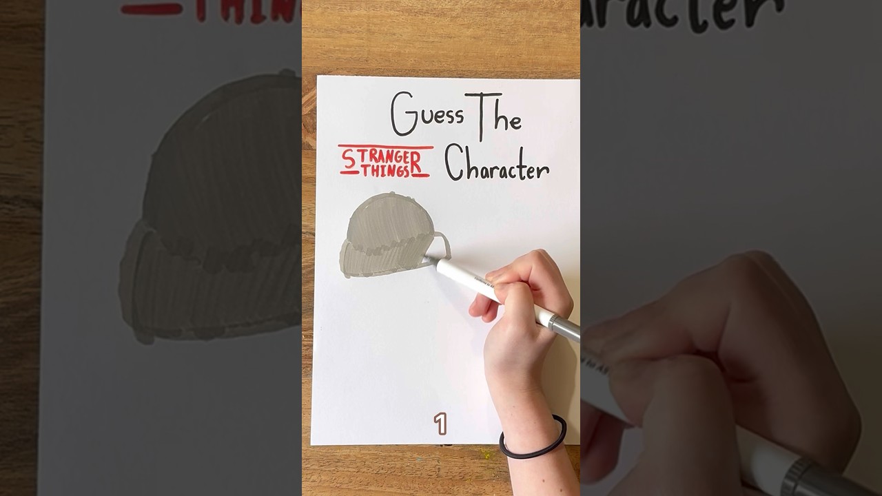 ‼️Guess the Stranger Things character! Comment if you got it! || #strangerthings #drawing #shorts