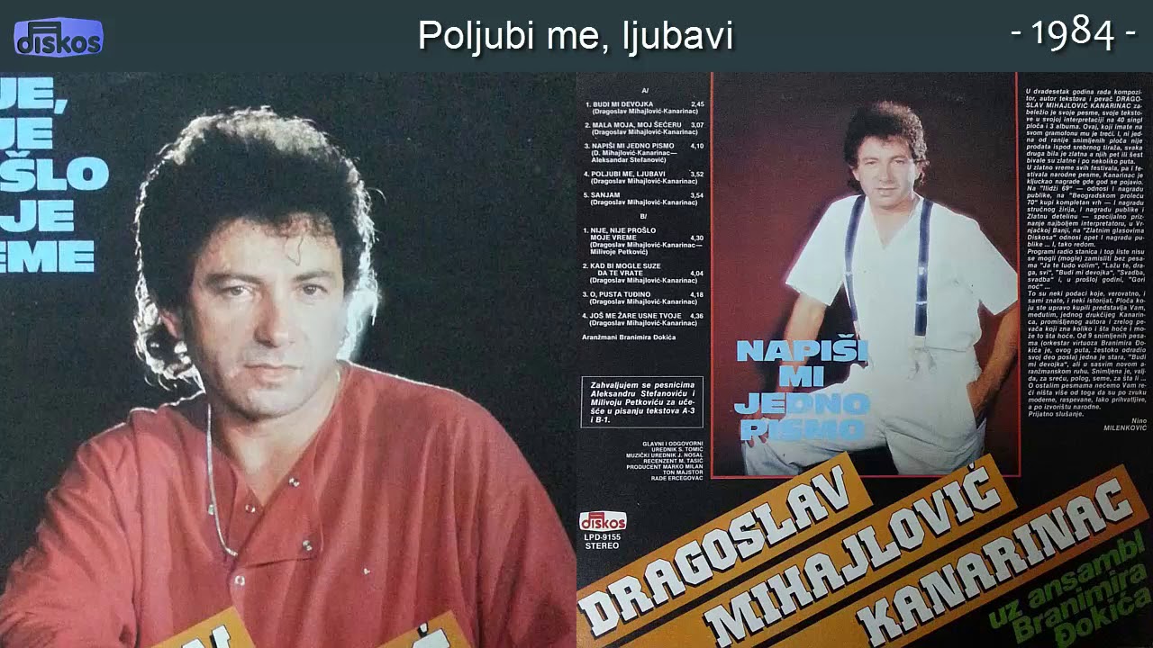 Dragoslav Mihajlovic Kanarinac - Poljubi me, ljubavi - (Audio 1984)