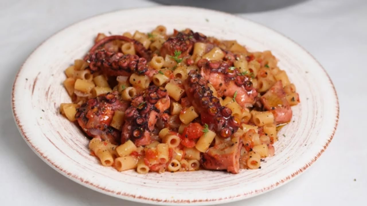 КАК приготовить пасту из осьминога по-гречески рецепт вкусного осьминога с макаронами