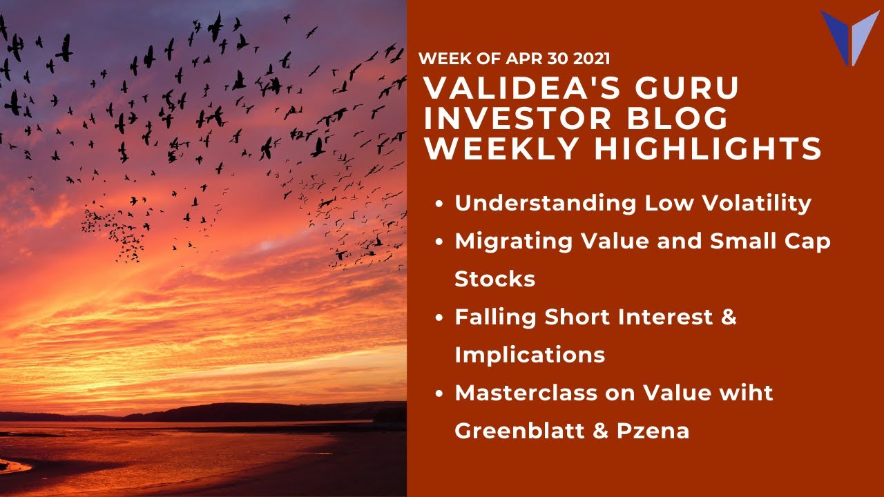 Weekly Highlights: Low Risk Stock Investing, Drivers of the Value Premium & Greenblatt/Pzena