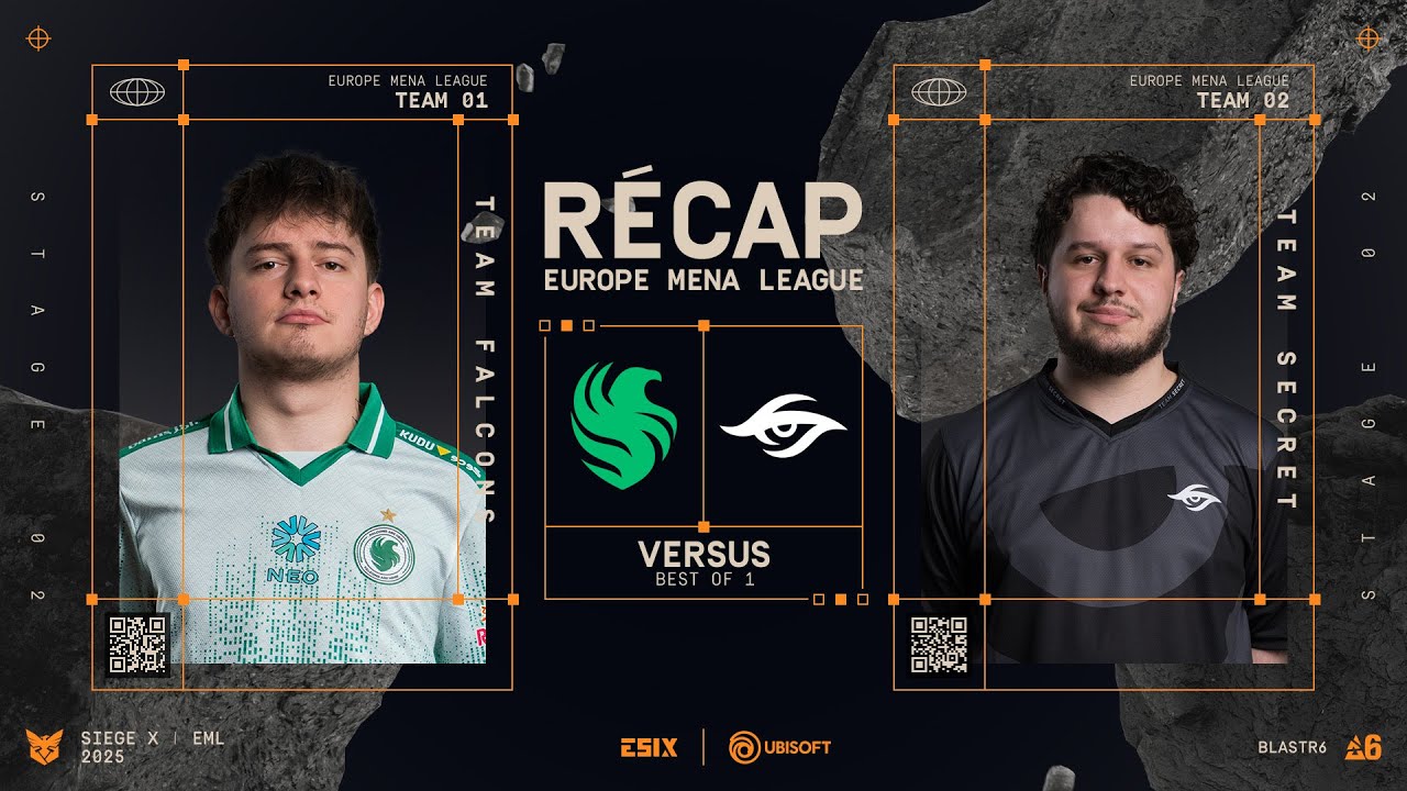 Récap' EML 2025 / Stage 2 -  Team Falcons vs Team Secret - DAY #2