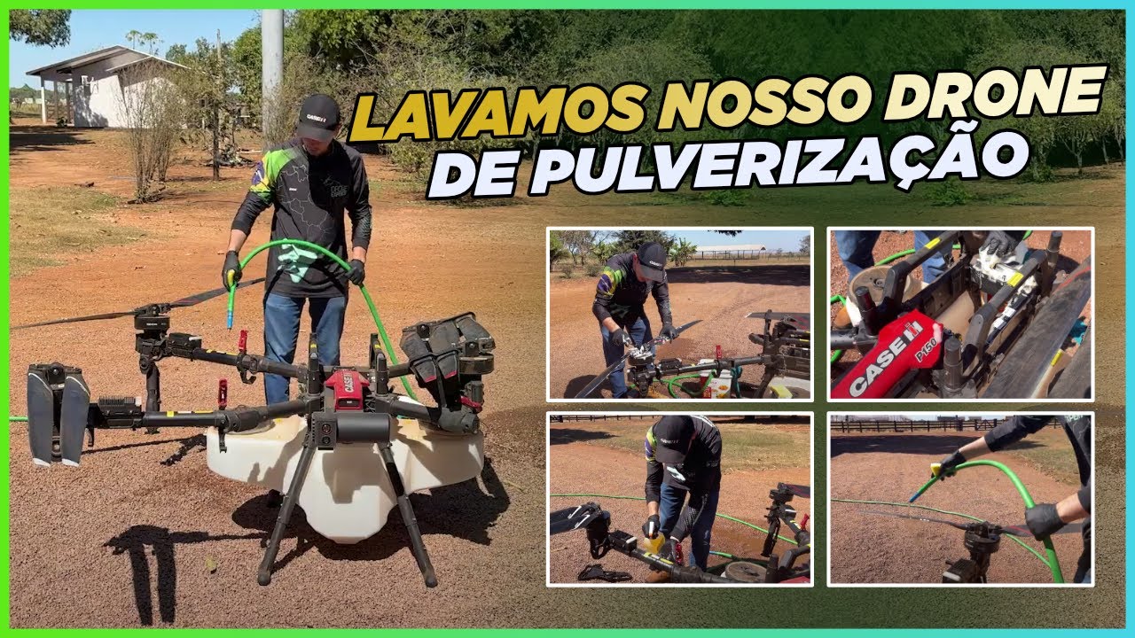 Como LAVAR o DRONE AGRÍCOLA P150 CASE IH do JEITO CERTO (Evite Danos e Aumente a Vida Útil!)