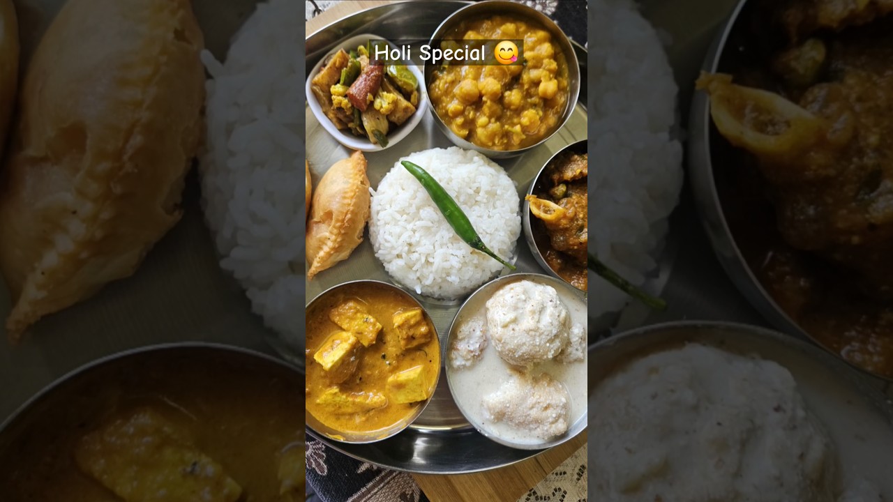Holi Special Thali 😍 #shorts #trending #viralvideo #thali #holispecial