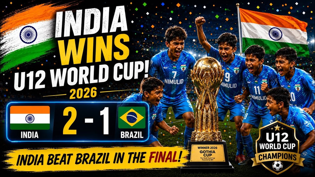 Gothia cup finals India vs Brazil all goals. Under 12 Youth Word Cup 2026.