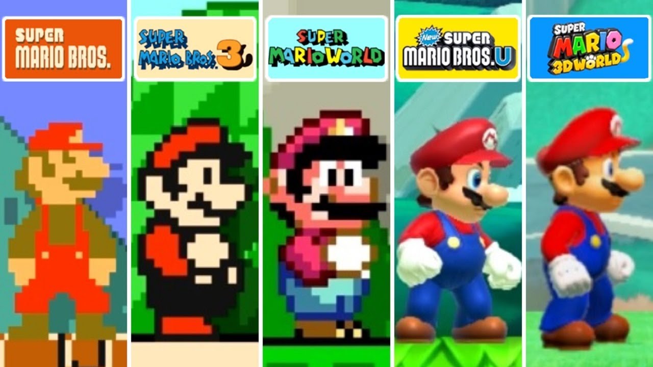 Evolution of 2D Mario Graphics (1985-2019)