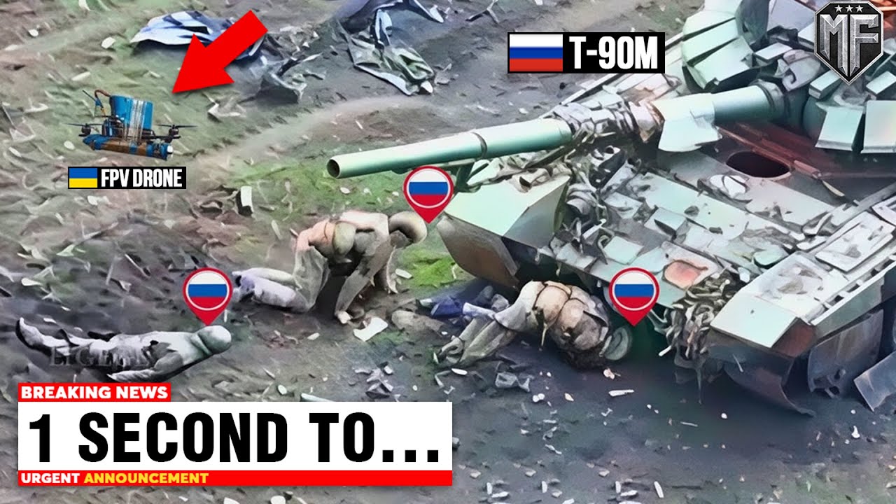 Russian T-90M Breaks Through Ukrainian Defenses - Then THIS Happened...