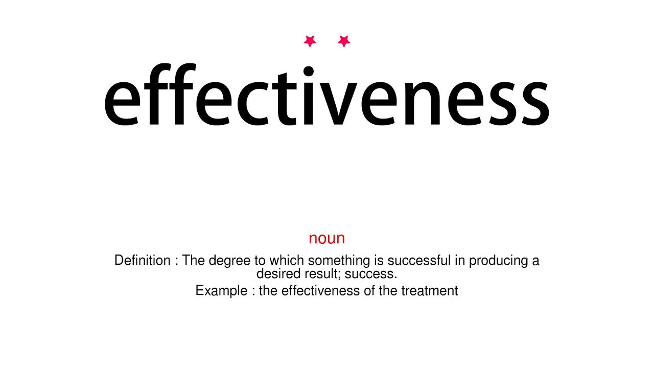 How to pronounce effectiveness - Vocab Today