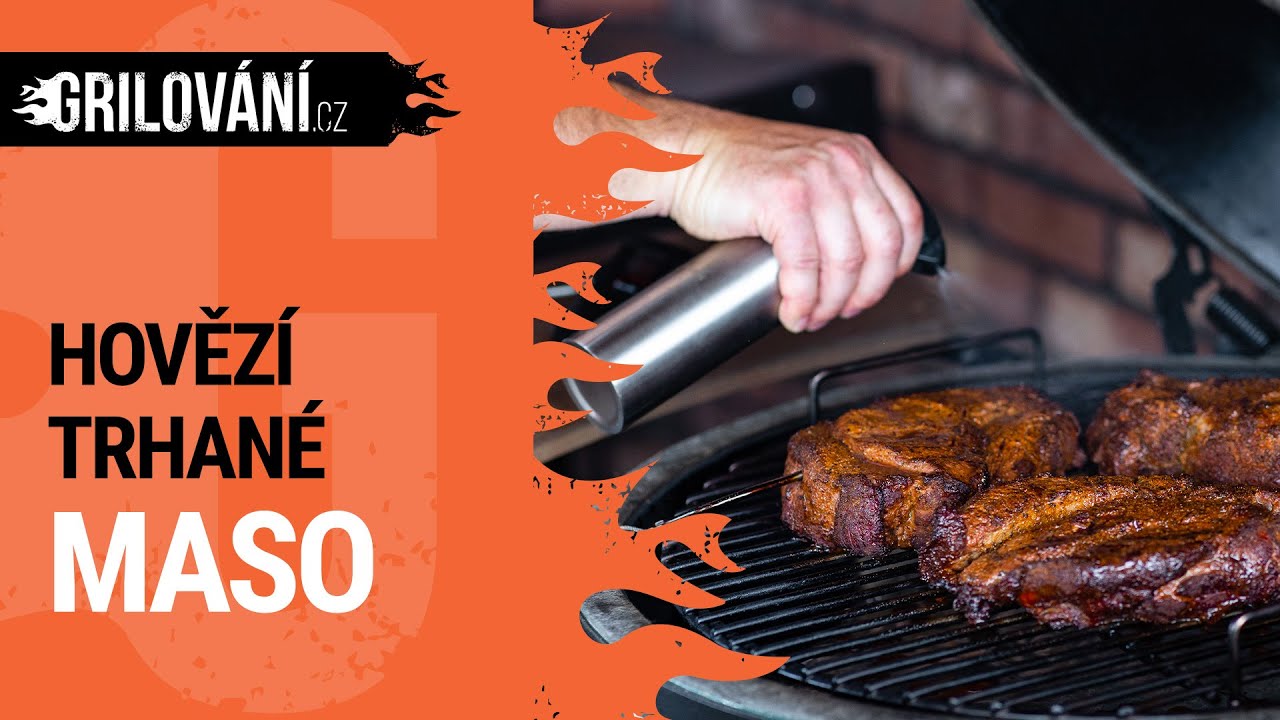 RECEPT na gril: 🐂Hovězí trhané maso v🍀 keramickém grilu BGE