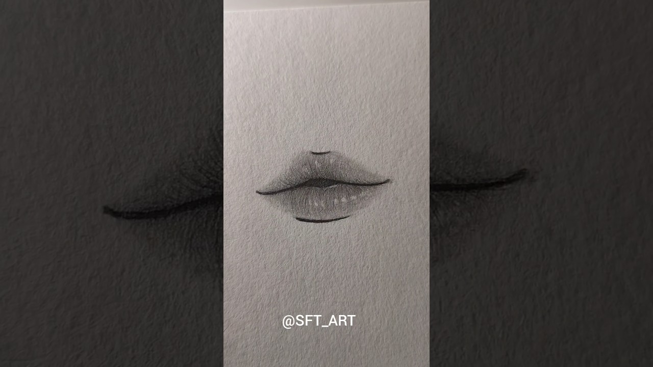 Drawing lips with pencil...✨ #art #lips #tutorial #sketch #shorts
