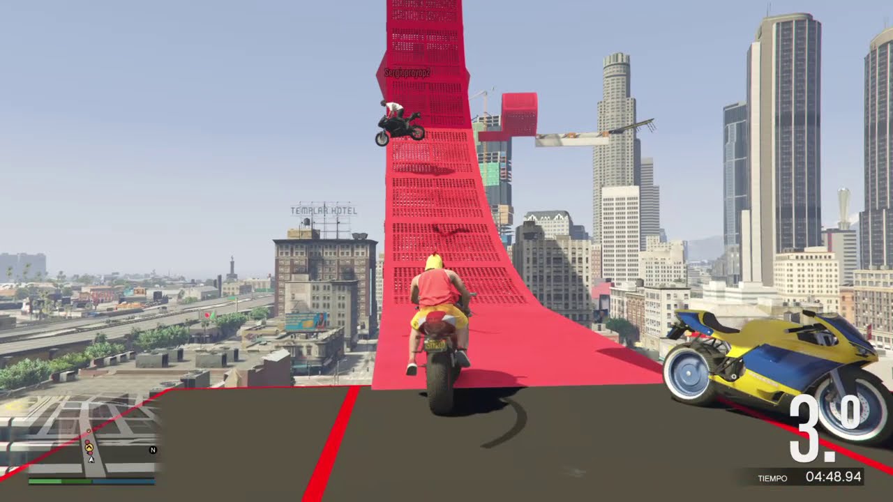 VOLANDO CON LA MOTO! *IMPOSIBLE* PARKOUR GTA 5
