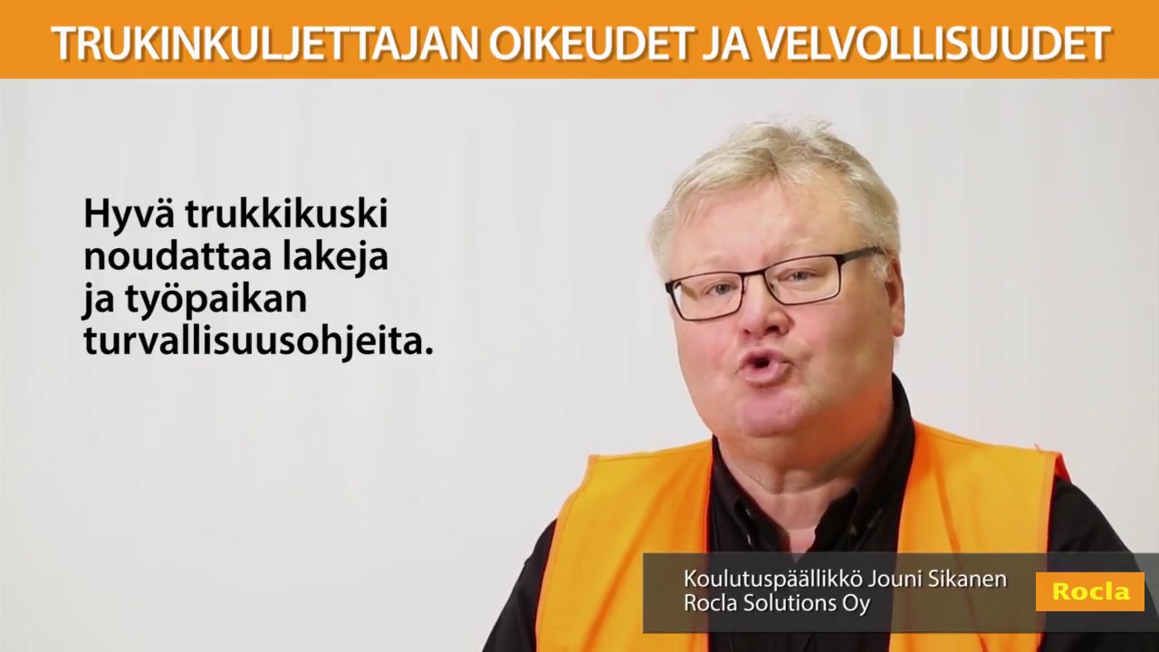 Turvallisuustietoisku 7: Trukinkuljettajan oikeudet ja velvollisuudet.